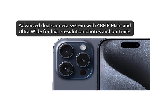 Amazon.com: Apple iPhone 15 Pro, 128GB, Blue Titanium - Cricket