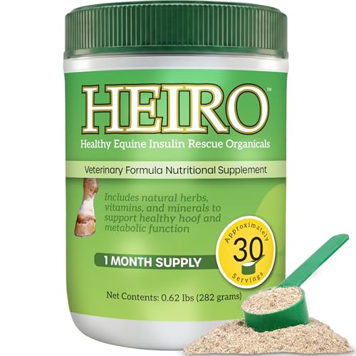 HEIRO Healthy Equine Insulin Rescue Nutritional Supplement for Horses, Natural Herbal Blend with Magnesium & Vitamin E, Supports Normal Metabolic Function & Hoof Comfort, 30 Servings, 30-Day Supply