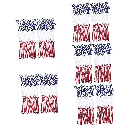 BESPORTBLE 10pcs Basketball Practice Net Woven Replacement for Standard Hoops Heavy Duty and Weather Resistant for Indoor and Outdoor Use Easy Installation