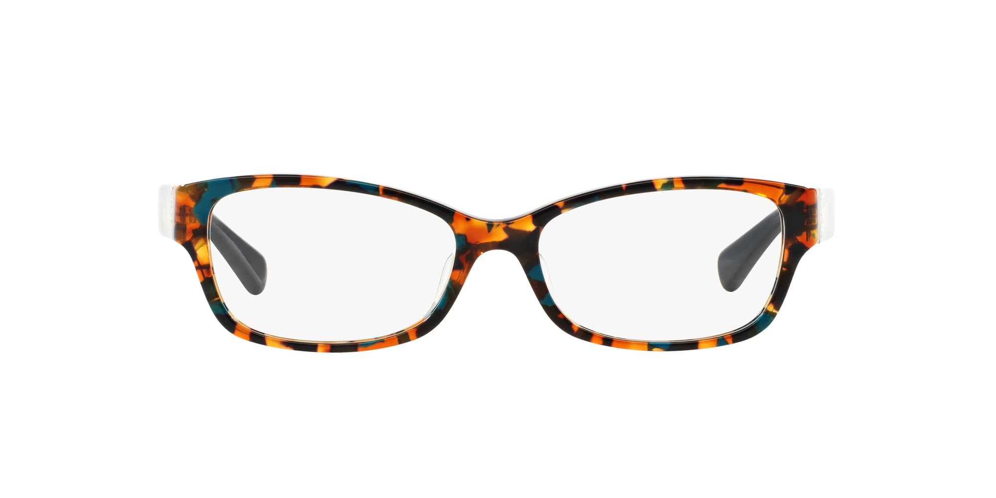 Photo 1 of COACH HC6078 Prescription Eyewear Frames, Teal Confetti Tortoise/Demo Lens, 52 mm