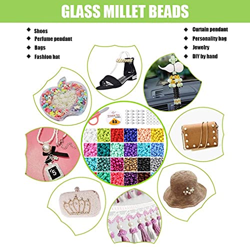 24 colori vetro da 2 mm perle di potro fatte a