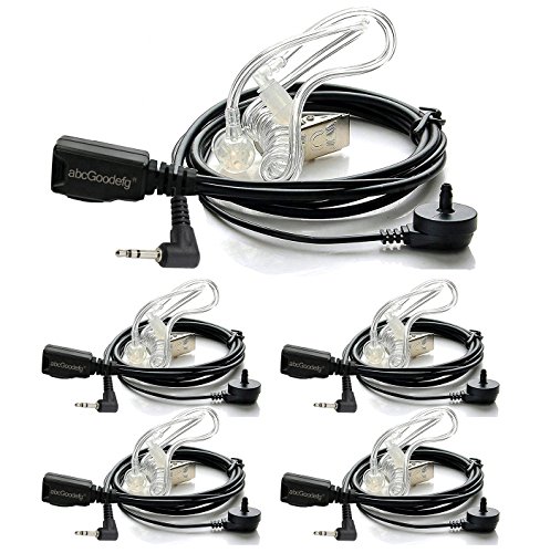abcGoodefg Walkie Talkie Earpiece with Mic PTT, 1 Pin 2.5mm Covert Acoustic Tube