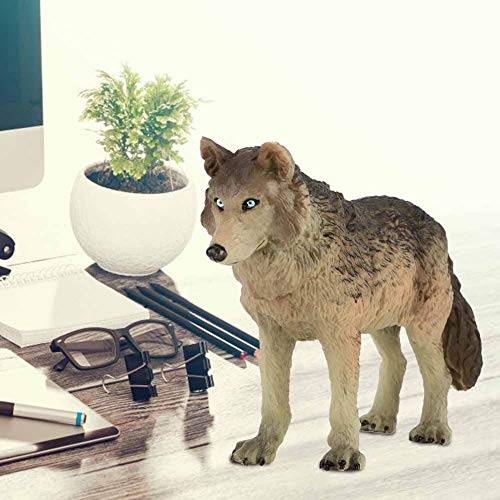 Wolf figur spielzeug, simulation wildlife tier modell spielzeug zootiere modell action wolf figuren umweltfreundlich kunststoff mini dekoration für kinder bildung collectibles – Bild 4
