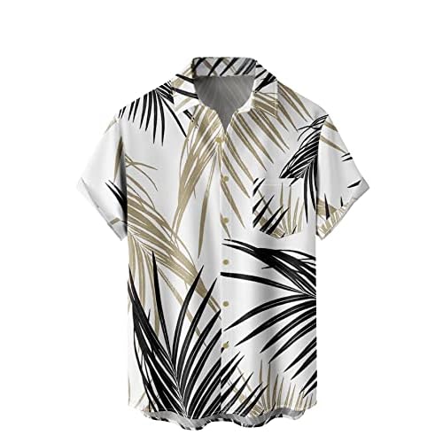 Hawaiian Shirts for Men Loose Short Sleeve Mens Beach Shirts Resort Casual Shirts