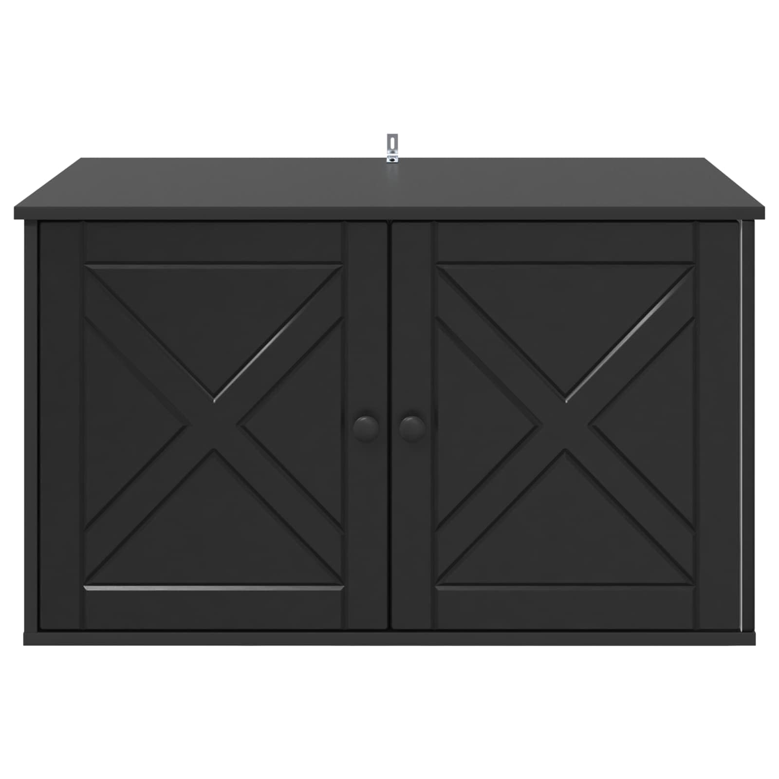 Domek dla kotów, czarny, z materiału drewnopochodnego, 85 x 55 x 50,5 cm, stabilne miejsce do odpoczynku dla kotów, idealny jako miejsce odpoczynku w salonie, sypialni lub w pomieszczeniach