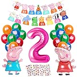 【Pegatinas Pig】se pueden usar 4 pegatinas diferentes (patrón aleatorio) para decorar la vajilla de cumpleaños de los niños, o como regalo para todos los niños en la fiesta para mantener a los niños felices.