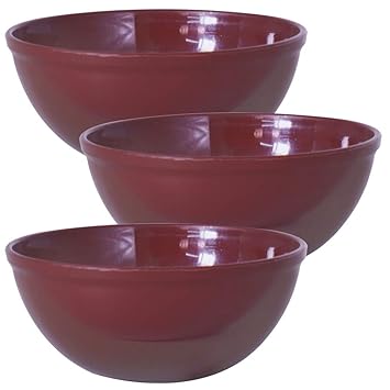 WONDER Homeware Prime Sigma 2000 Bowl Set,3 pc Mixing Bowl 2400 ml, Red Color