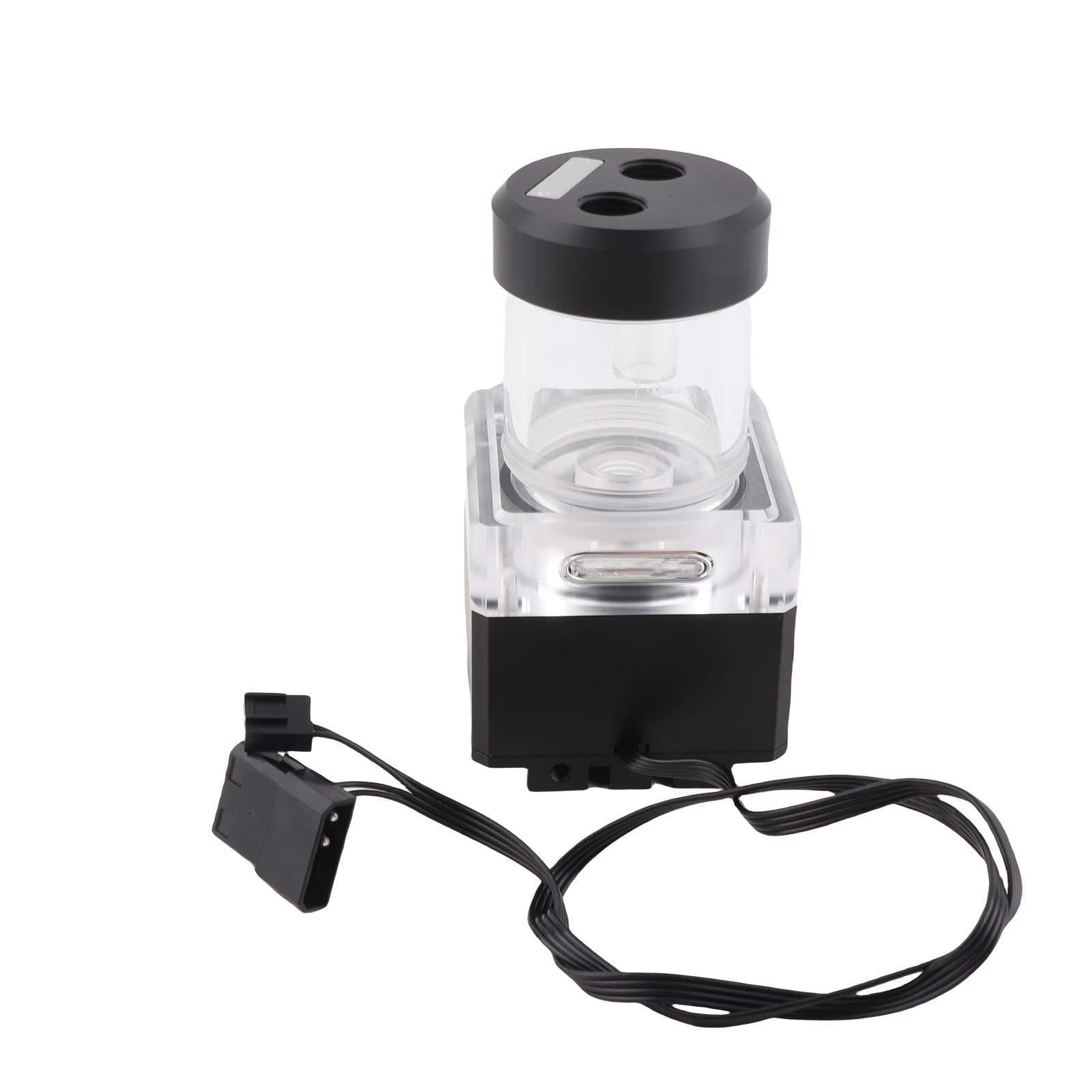 Pump/Reservoir Combo,800L/H PC Water Cooling Integrated Mute,G 1/4" Thread Port PC CPU Water Cooling System Heat Exchanger Tool(12cm-Black)