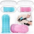 Dog Toothbrush, 360° Dog Finger Toothbrush for Dogs Teeth Plaque, 2 Pack Food-Grade Silicone Pet Teeth Cleaning Breath Dental Care , Easy Pet Teeth Cleaning Kit ,cat Toothbrush pet Toothbrush