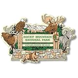 Rocky Mountain National Park Entrance Sign Magnet by Classic Magnets, 4.1' x 3', Collectible 3D Rubber Vintage-Style Souvenirs and Gifts Made in The USA