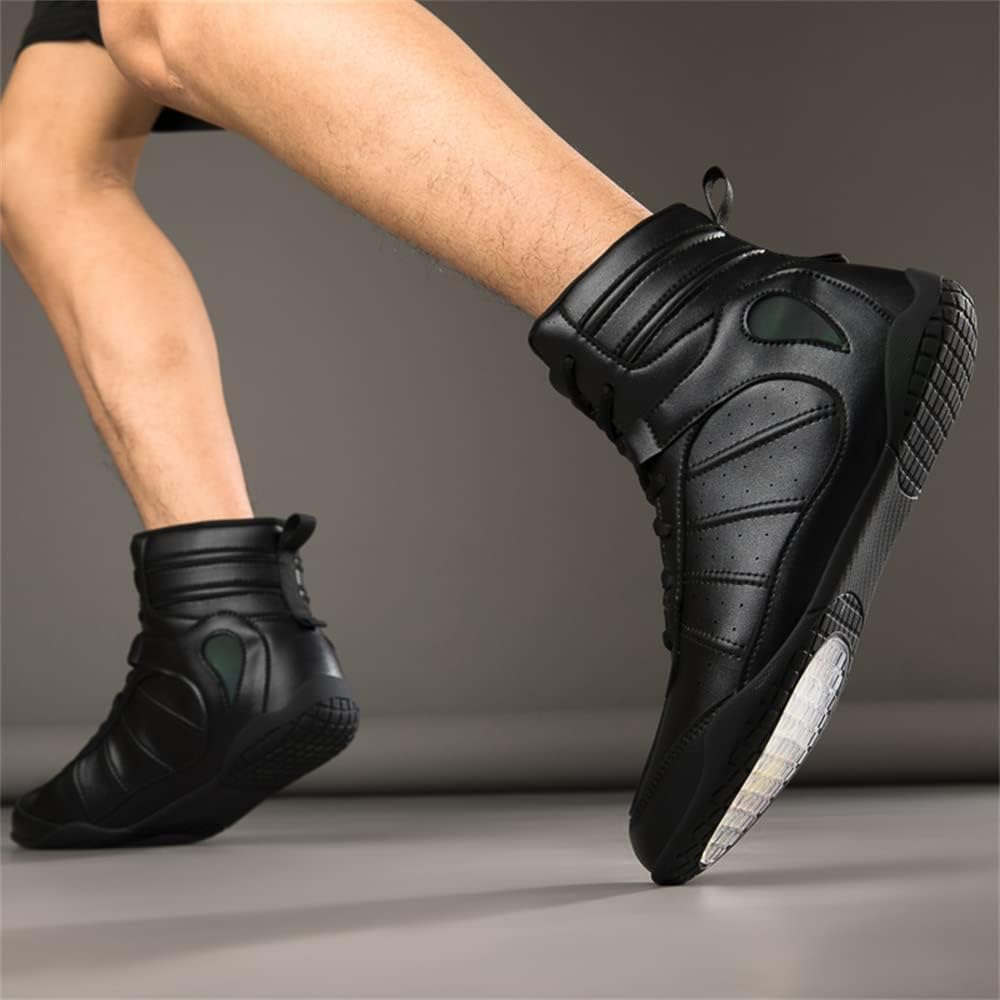 Hommes Femmes Bottes De Boxe, Mode Boxers Baskets Respirant Cuir Sparring Lutte Fitness Chaussures