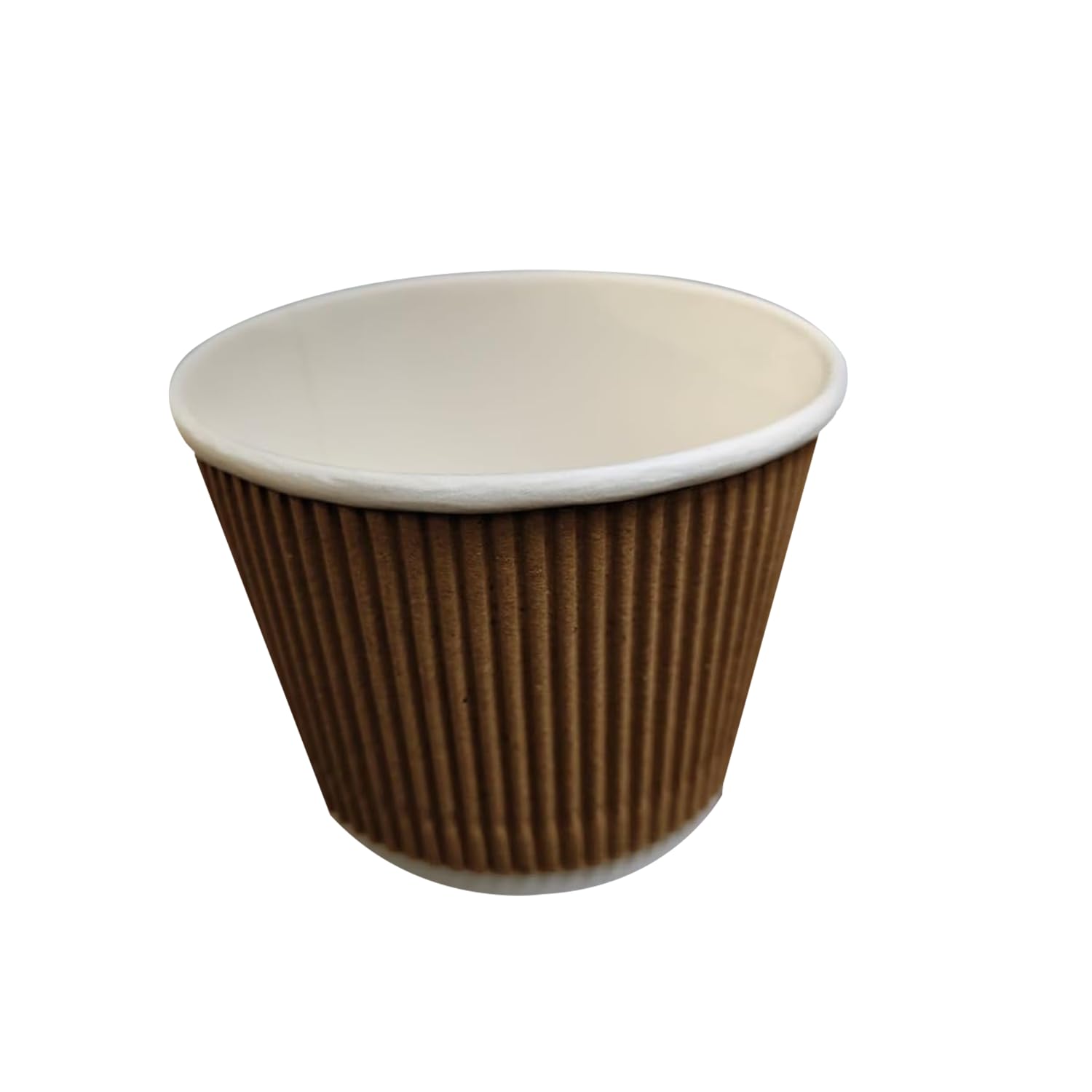BonKaso 500ml Disposable Ripple Containers with Leak-Resistant Design | Premium Kraft Paper Bowls for Hot & Cold Food Pa