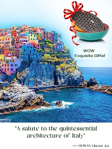 DOWAN 2000ml Salatschüsseln, Φ24.1cm Große Servierschüsseln 2-er Set, Pastaschüssel aus Porzellan, Mikrowellen- und Spülmaschinenfest, Stapelbar, Mehrfarbig | Muttertagsgeschenke, Weihnachten