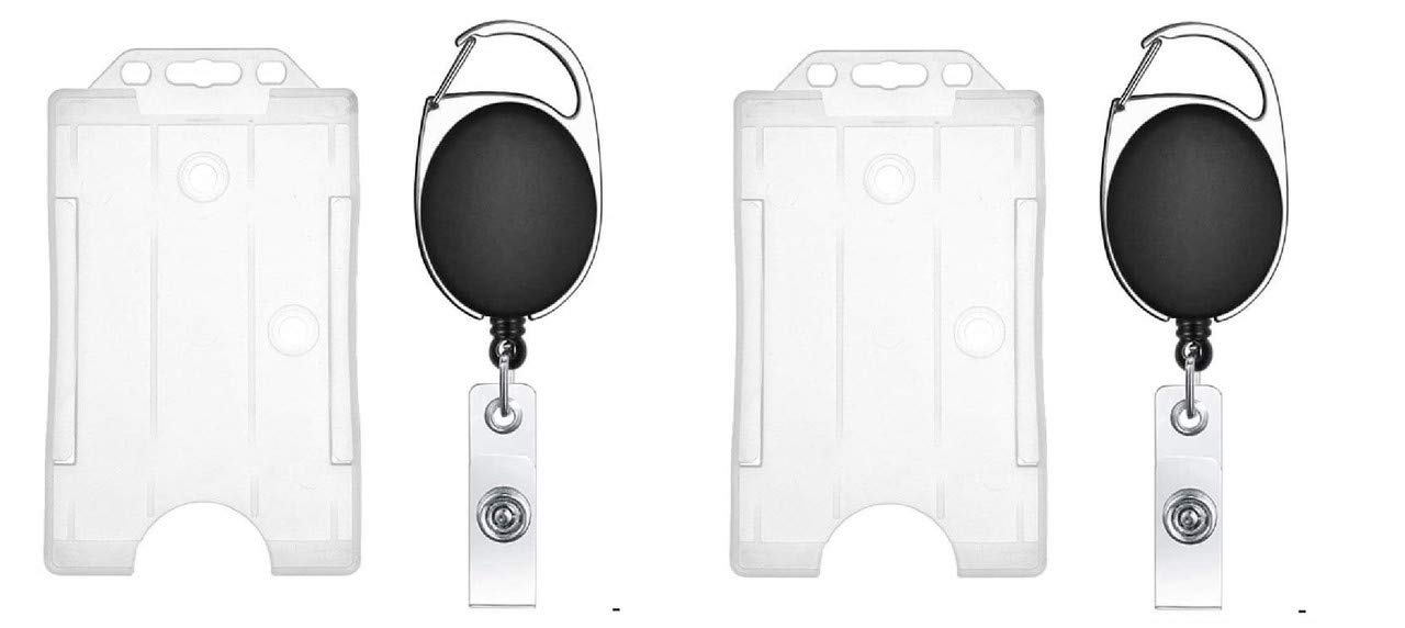 FEDUS I.D. Card Retractable Holder Badge Yo Yo Clip + Card Holder Pack 2,Black (B08X7FDTJJ) Amazon Price History, Amazon Price Tracker