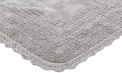 image for DII Ultra Soft Spa Cotton Crochet Square Bath Mat or Rug Place in Fron