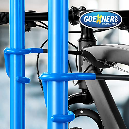 4-Bike-Storage-Rack-GarageMax-240lbs-Freestanding-Gravity-Bicycle-Rack-with-Fully-Adjustable-Arms-Drill-free-Vertical-Bike-Floor-Stand-for-Indoor-Storage-Suitable-for-Any-Bike-Styles