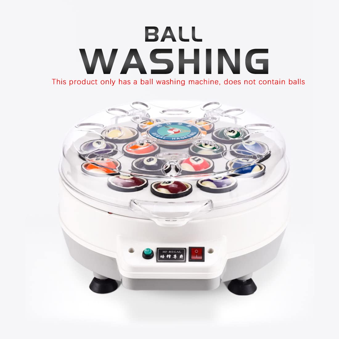 KONLLEN Pool Ball Cleaner Machine Billiard Ball Cleaner Pool Balls Cleaning Billiard Balls Automatic for Snooker Pool Ball Cleaning Machine 110v