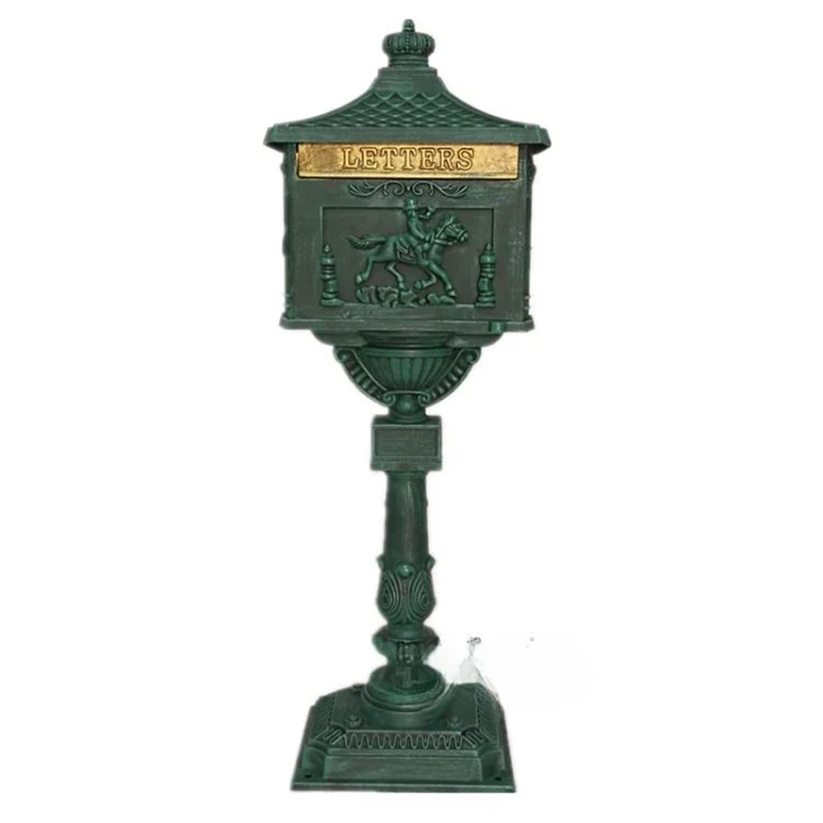Locking Mail Box for Outside, Wall Mount Mailbox Cast Aluminum Vertical Villa Floor To Ceiling Multicolor(Color6)