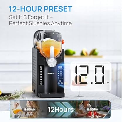 GAYAYAS Slush-Maschine für Zuhause mit LED-Anzeige, kein EIS erforderlich, Softeismaschine, für Slush, Margaritas, Smoothies, Frappés, Milchshakes und mehr – Bild 7