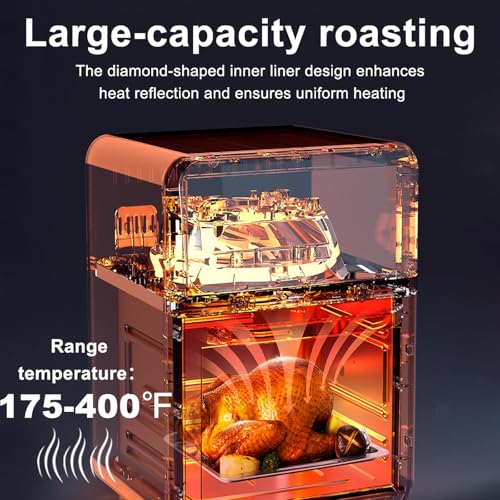 Image of 18QT Large Air Fryer Oven with Touch Screen Display, 10-in-1 Air Fry, Roast, Bake, Broil, Dry, Frozen, Proof Combo with Window, Family-Size, Multi-Function, Healthy Cooking 120V