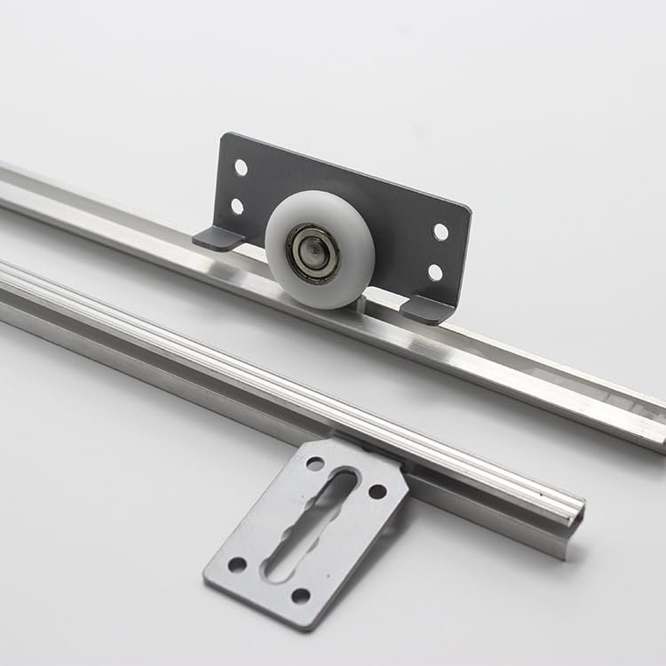 LDEXIN 4-wiel metalen schuifdeur katrol voor garderobe (Set van 2 stuks
