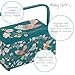 Hobby Gift Medium Sewing Box with Handle Cotton Fabric Craft Storage Box with Internal Tray Pocket and Pin Cushion for Sewing Accessories and Hobby Storage