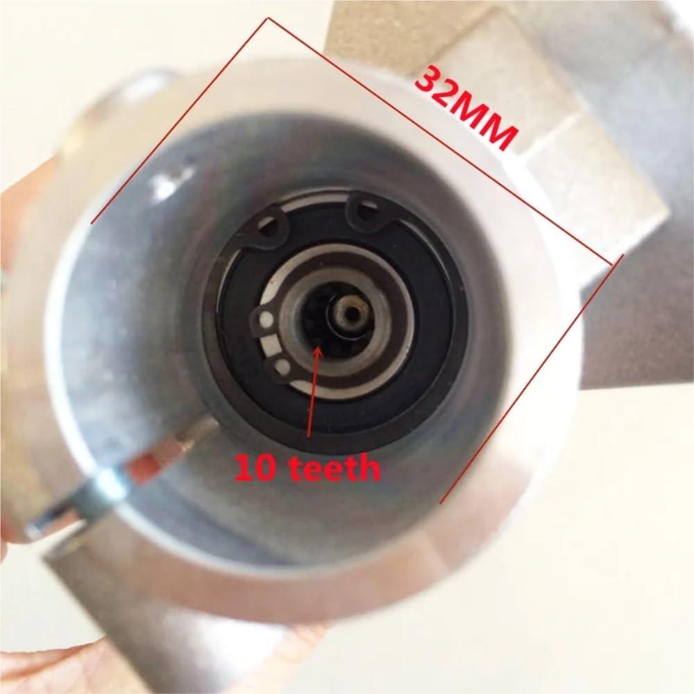 Caja de Engranajes for desbrozadora, 10 Dientes de diámetro, 32 mm, Compatible con EM753, 746T, 750T, 753T y 755 61112072R