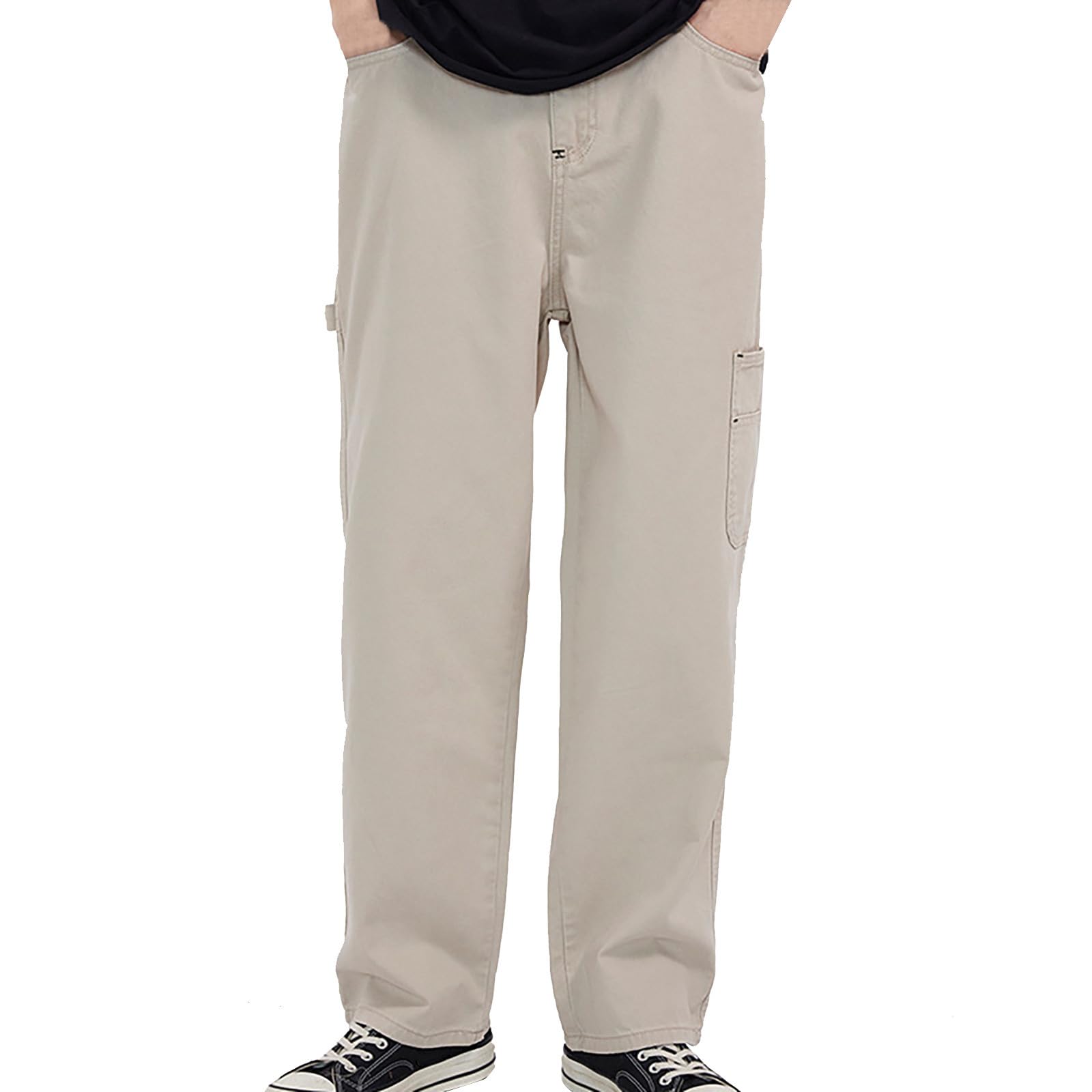 Générique Pantalon Cargo Stretch, Pantalon Cargo De Travail pour Homme en Cotton Lodger Décontracté avec Taille Large Homme Jogging Foot Longueur 36 Short Lin Long Vetement Sport