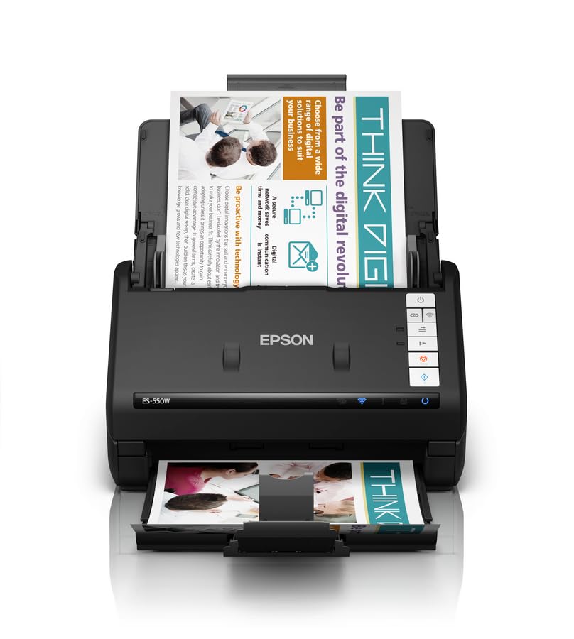 Epson Workforce ES-550w A4 Scanner 45ppm (epson Workforce ES-550w - Document Scanner - Contact Image Sensor [cis] - Duplex - 215.9 X 6096 Mm - 600 dp