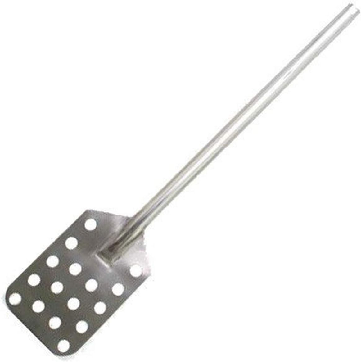 30" Stainless Steel Homebrew Mash Paddle with Holes, 30 inches long, Silver (CP997)