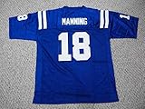 Peyton Manning Jersey #18 Indianapolis Custom Stitched Blue Football Various Sizes New No Brand/Logos GENERIC Size M