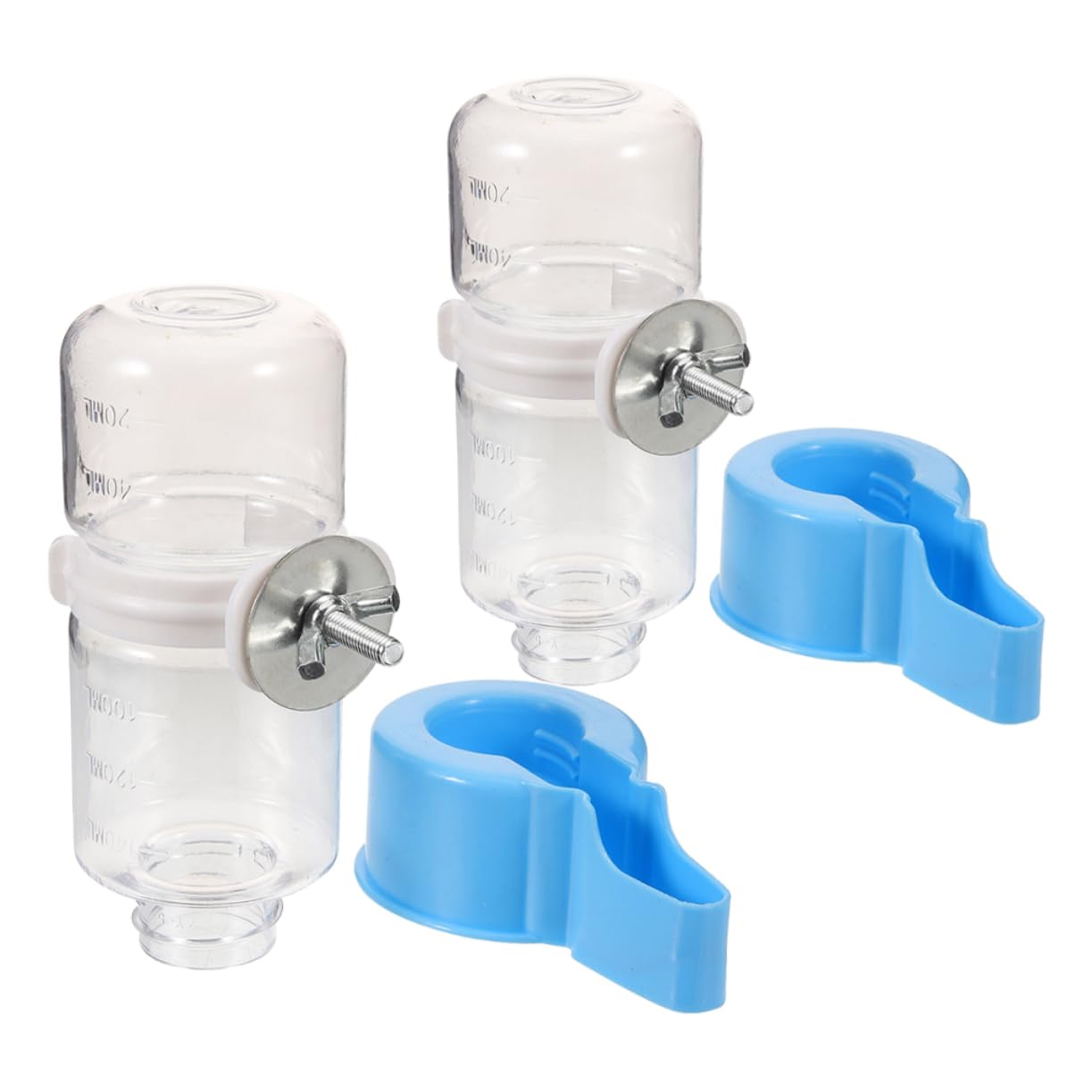 Sosoport 10 Pièces Cage À Oiseaux Accessoires D'Eau Abreuvoir À Oiseaux Automatique Perroquet Mangeoires D'Eau Calopsitte Récipient D'Eau Perroquet Fontaine D'Eau Fontaine