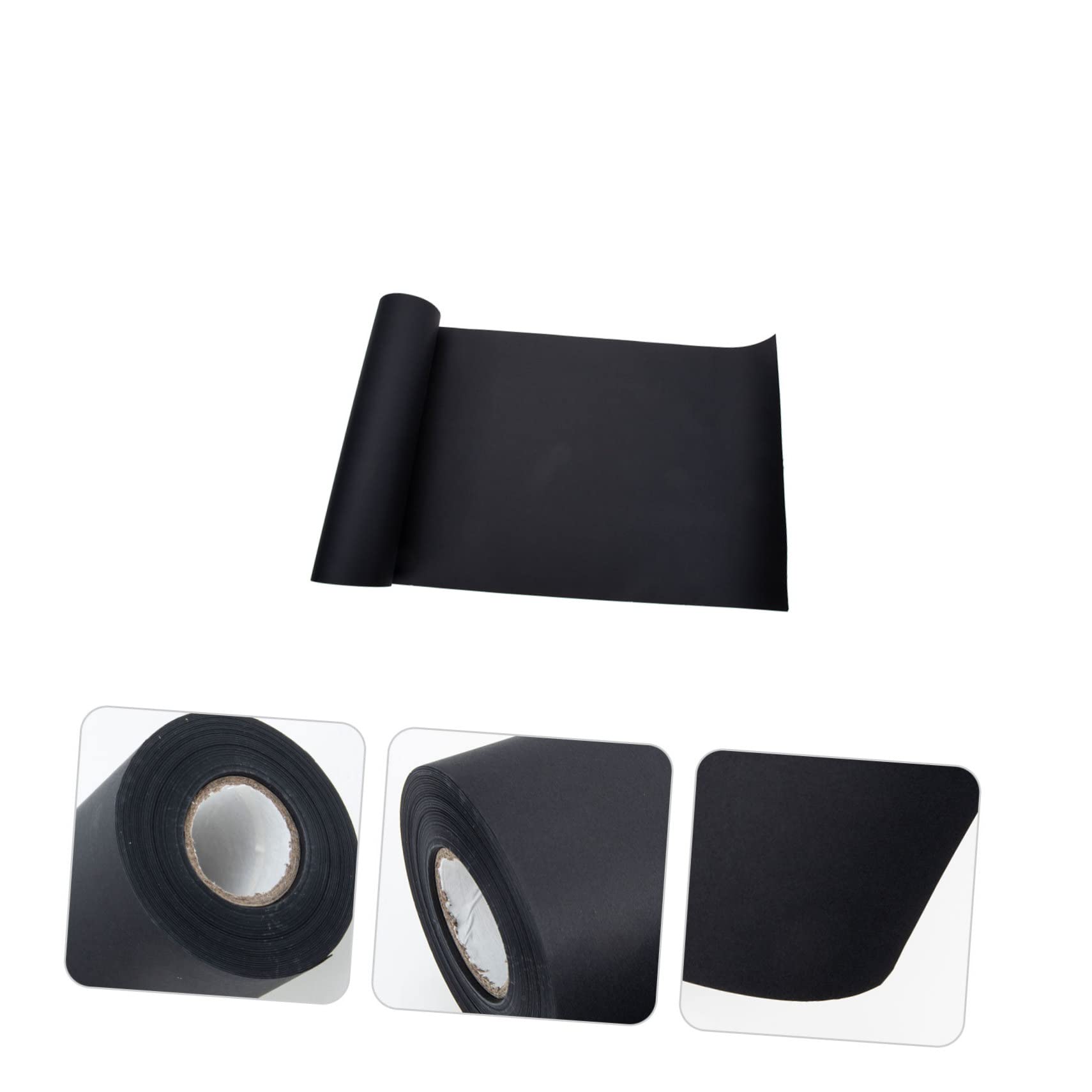 Lurrose Rouleau de Papier Kraft Noir, Papier D’emballage Décoratif à Découper, Pratique pour DIY et Mariage, pour Bouquet de Fleurs