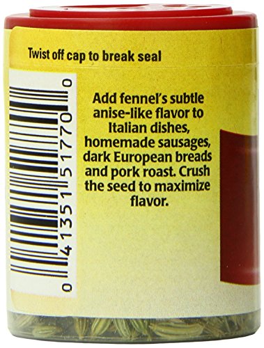 Tone's Mini's Fennel Seed, 0.55 Ounce (Pack Of 6) #TOP2