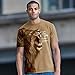 Kerusso Men's Lion - All Over T-Shirt - Brown -2X