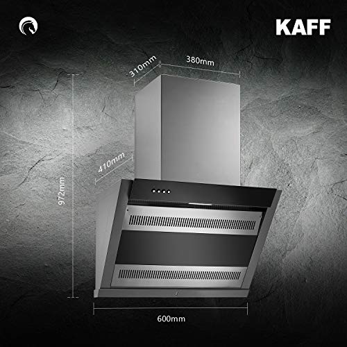Image of KAFF 60 cm 1150 Nm /h Chimney (KA15, Black, With Installation Kit)