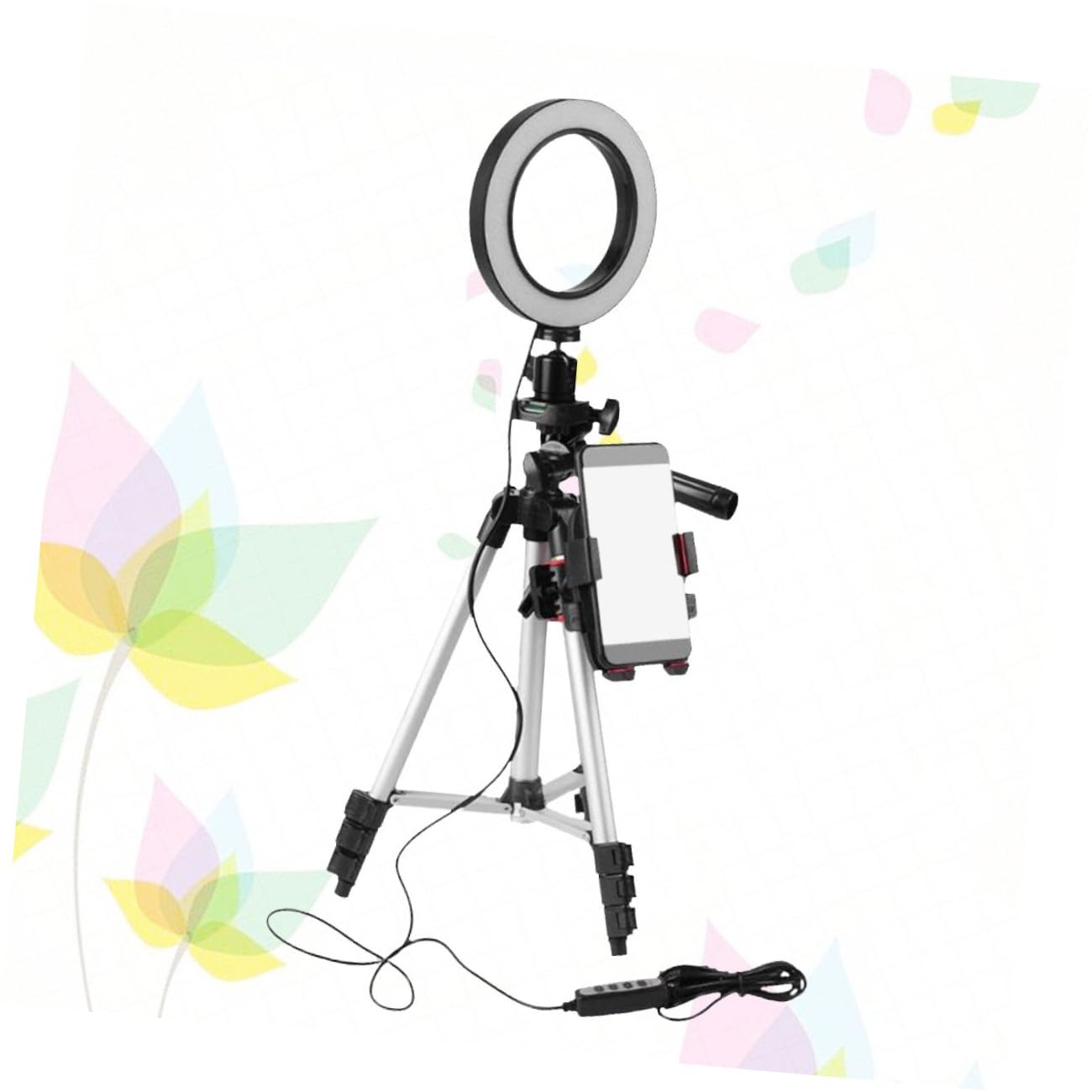 Gatuida Luce Ad Anello Led Con Supporto Per Treppiede Per Video Streaming in Diretta e Trucco Luce Led Per Fotocamera Supporto Per Telefono Cellulare