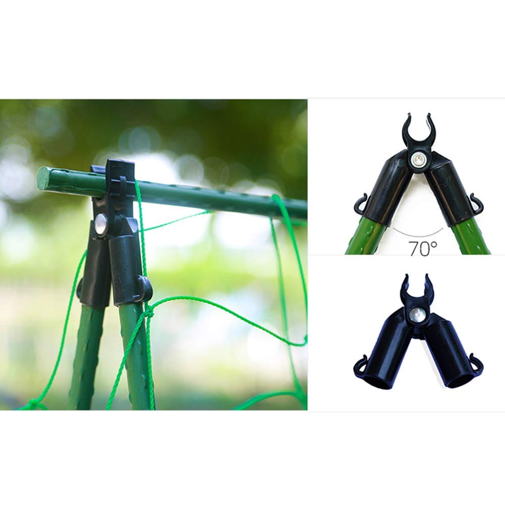 12 clips ajustables de enrejado de jardín A-pe conectores de plástico para plantas trepadoras soportes de soporte de invernadero, conectores de estante de plantas DIY (20 mm)