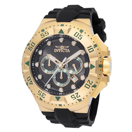 Invicta Excursion 48537 montre quartz en acier inoxydable et cadran noir 50mm