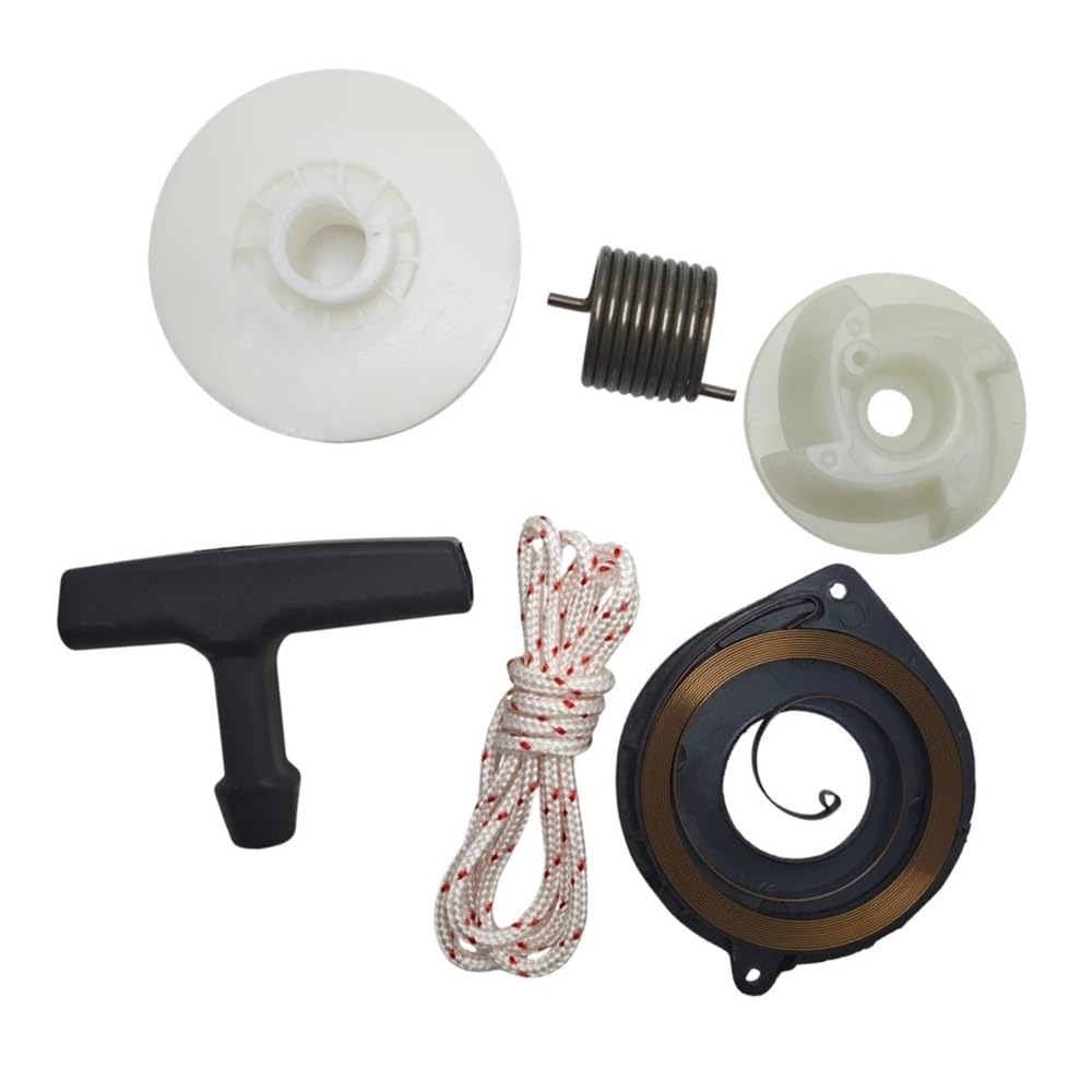 Kit démarreur à rappel avec poulie et ressort pour tronçonneuse 435 440 445 450