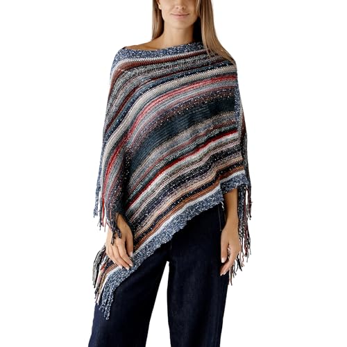 Image of Women's Shawl Wrap Poncho Ruana Cape Cardigan Sweater Open Front for Fall Winter Spring