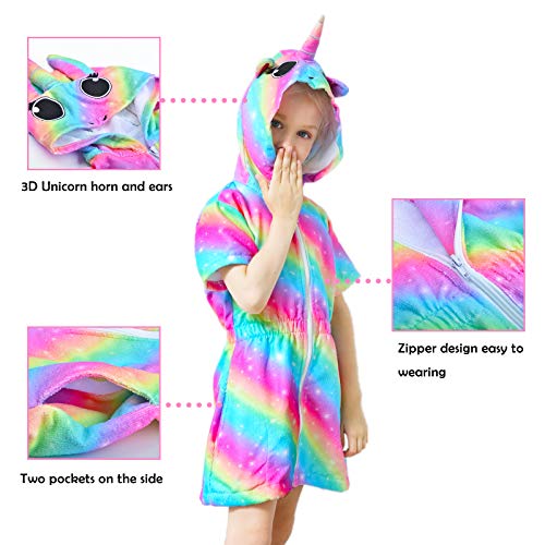 Sylfairy Cover Up for Girls Terry Swim Cover Ups Hooded Terry Kids Cover Up Bathing Suit Beach Dress 4-9Years4