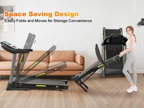 Caminadora Eléctrica Plegable Brrnoo con Inclinación 4% y 330 lbs miniatura 5