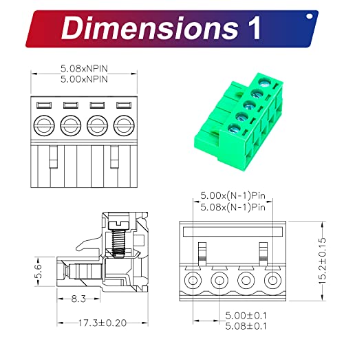 Conector Phoenix para reparar circuitos sin soldar usando bloque de tornillo verde 2