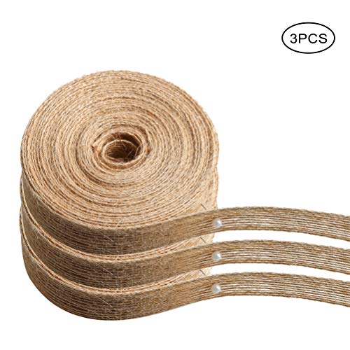 Leful 3 Rolls Natural Ribbon, Jute Ribbon Craft Ribbon Band for Gift Wrapping and Crafts(2CM*10M) Leful 3 Rolls Natural Ribbon, Jute Ribbon Craft Ribbon Band for Gift Wrapping and Crafts(2CM*10M)
