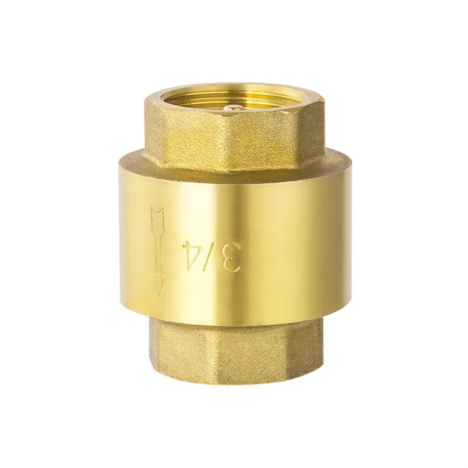 1 unidad DN32/DN40/DN50 NPT válvula de retención resorte en línea hilo femenino latón 40mm diámetro 200WOG for Control agua(DN40)