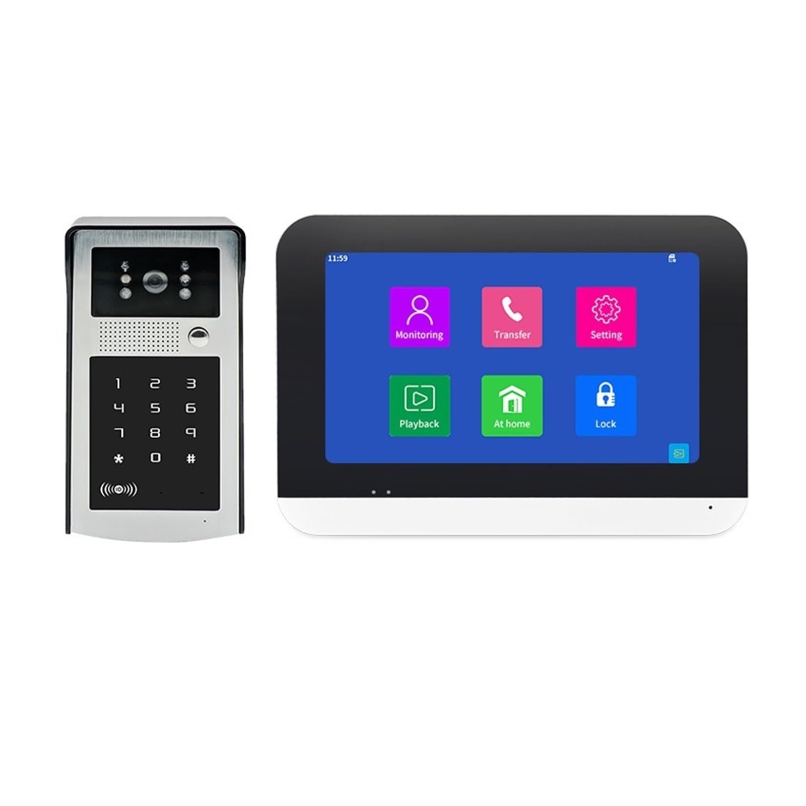 Videocitofono WIFI IP Videocitofono Password Remota Sblocco Monitoraggio LAN Locale(Size:A KITS)