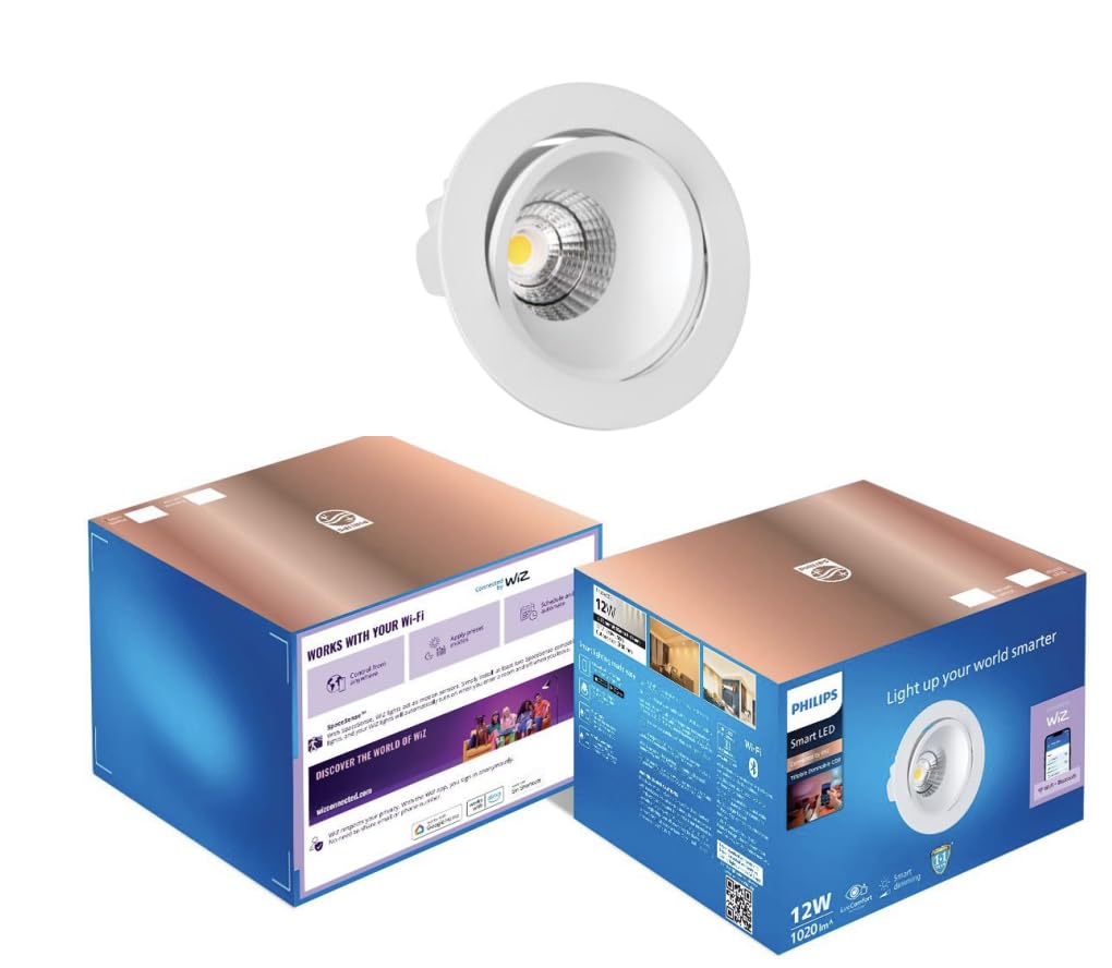 PHILIPS 12W Wi-Fi Dimmable Tilt LED COB NW compatable with Alexa, Google Assistant & Wi-Fi Enabled Dimmable app Controlled-image-49