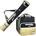 BRUBAKER Conjunto 'St. Moritz' - Bolsa para Botas y Casco de ski Junto + Bolsa para un par de Ski - Negro/Dorado - 170 cm