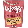 Wagg Chicken, Ham & Beef Tasty Chunks Dog Treats 150g, pack of 7